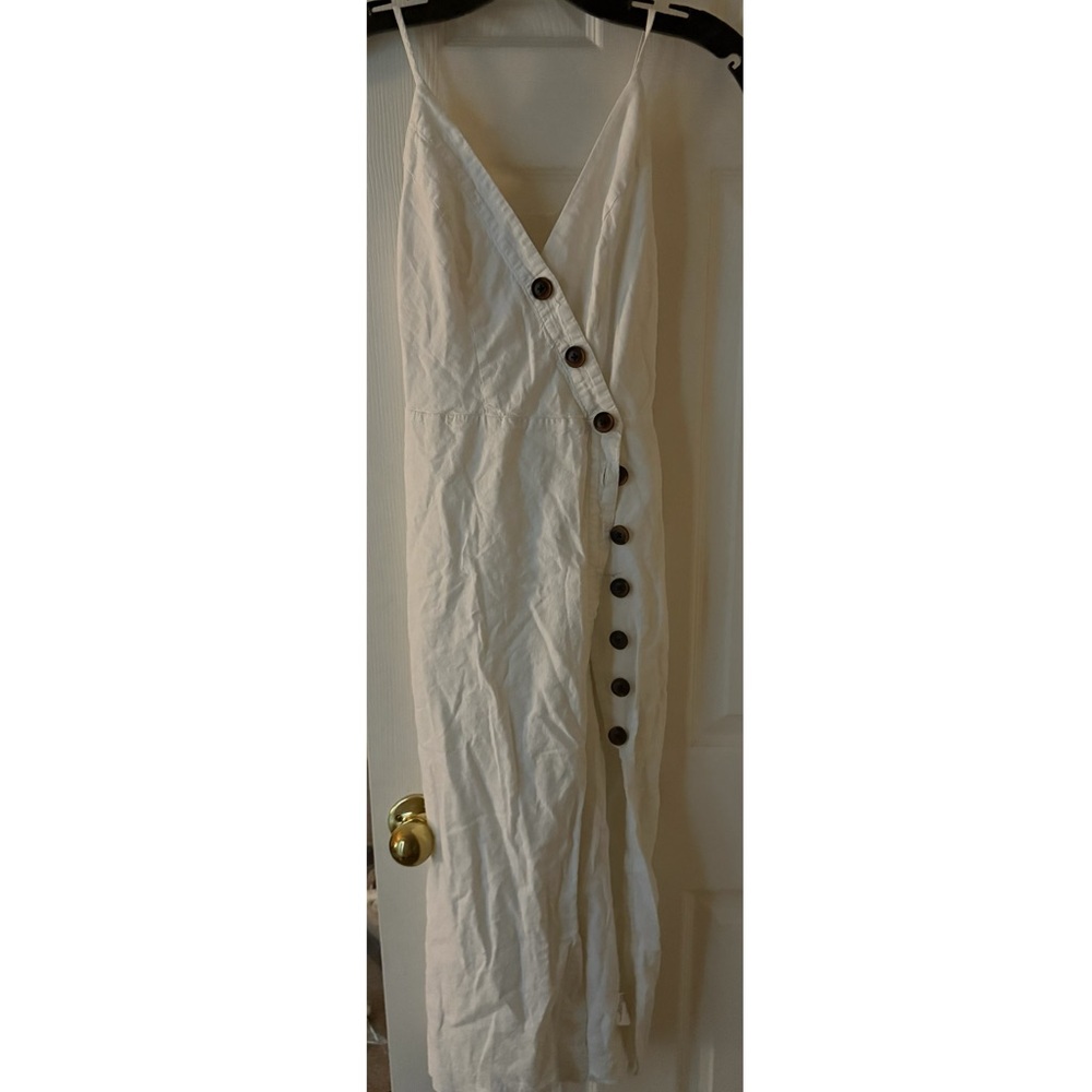 Elegant White Button-Down Dress urban outfitters